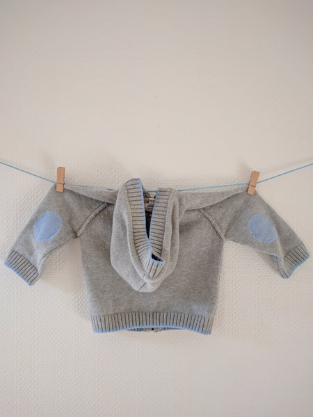 Gilet Jacadi gris et bleu