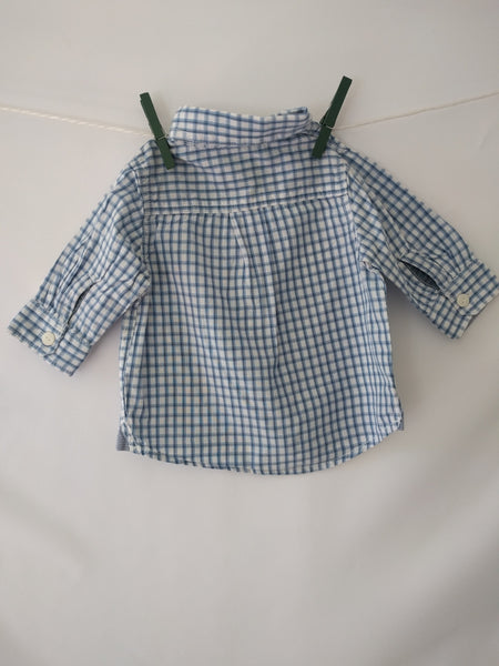 Chemise à petits carreaux