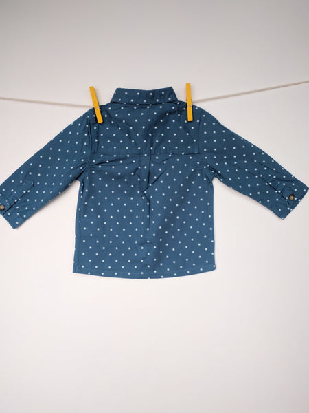 Chemise manches longues bleue étoiles Verbaudet