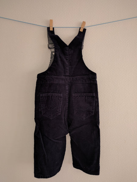 Salopette velours Cyrillus bleu marine