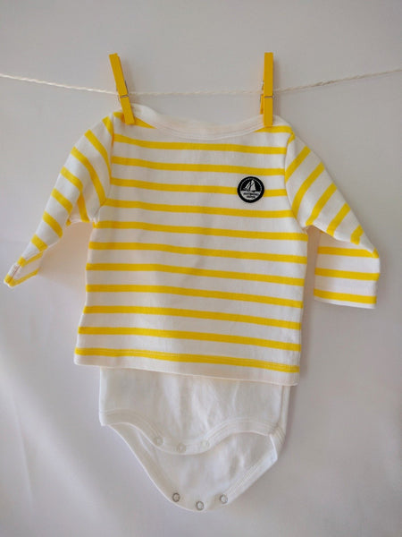 Body Marinière Fille Garçon 3 mois Petit Bateau
