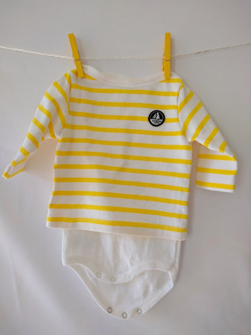 Body Marinière Fille Garçon 3 mois Petit Bateau
