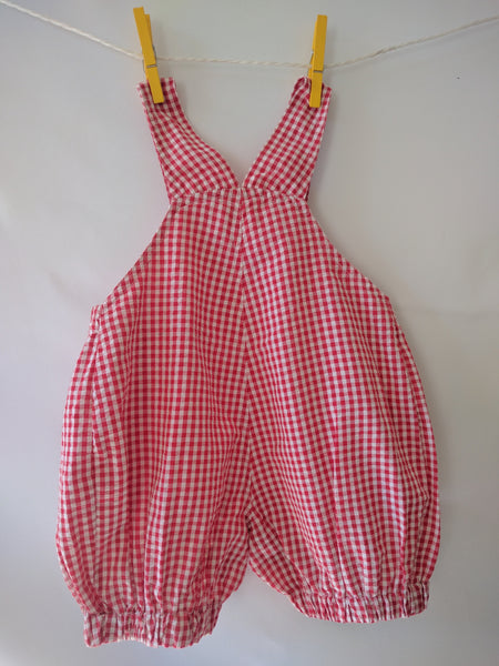 Combi vichy rouge et blanche