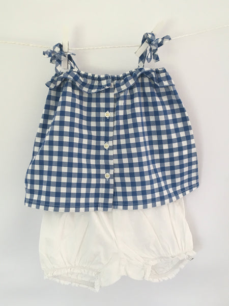 Ensemble débardeur blouse et culotte pour bébé fille petit bateau 18 mois