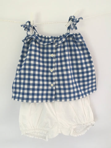 Ensemble débardeur blouse et culotte pour bébé fille petit bateau 18 mois