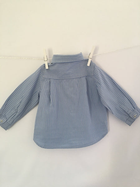 Chemise à rayures encre marine