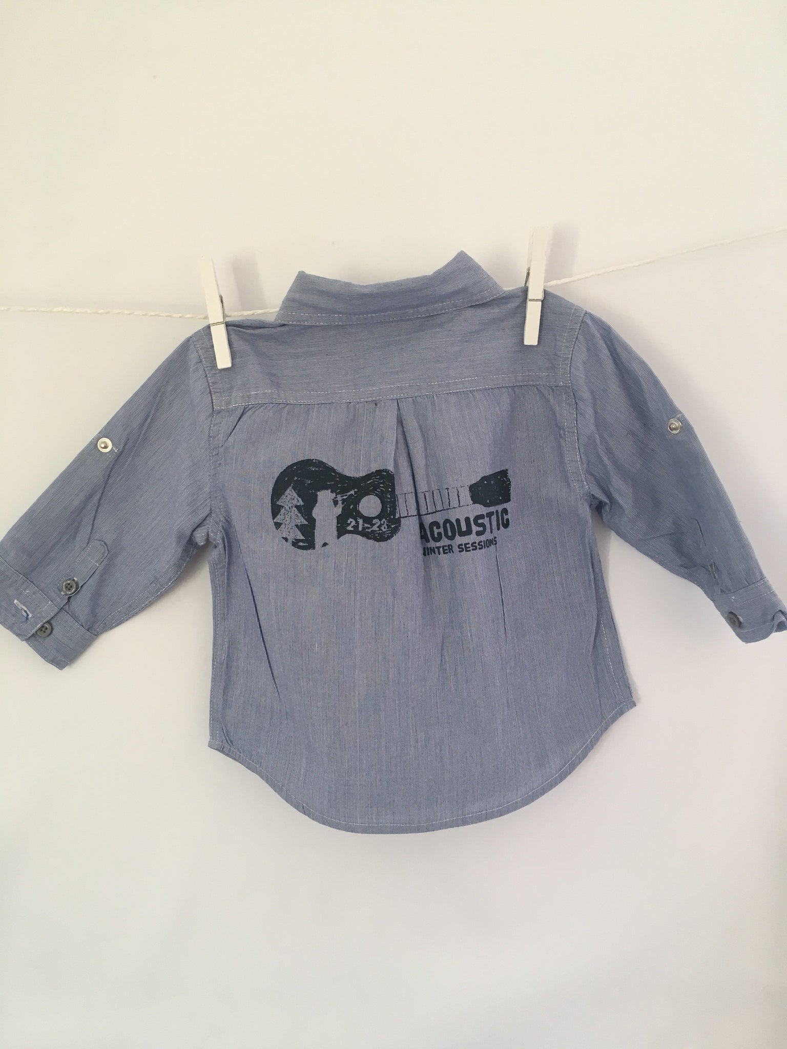 Chemise boy bleu /gris