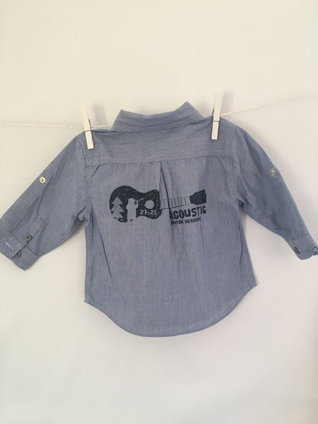 Chemise boy bleu /gris