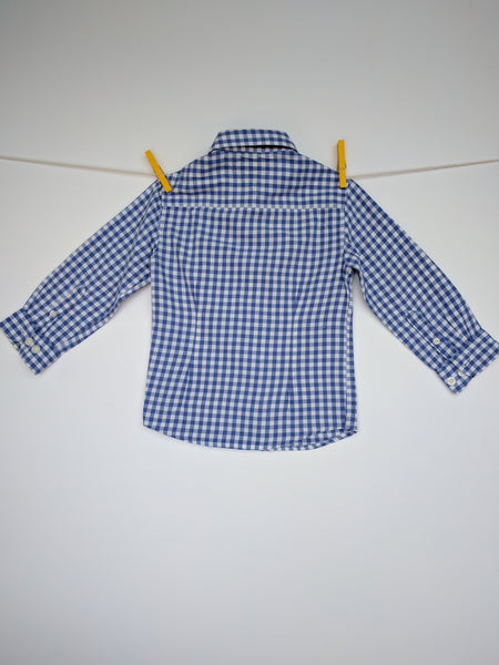 Chemise à carreaux bleu et blanche (taille très grand)