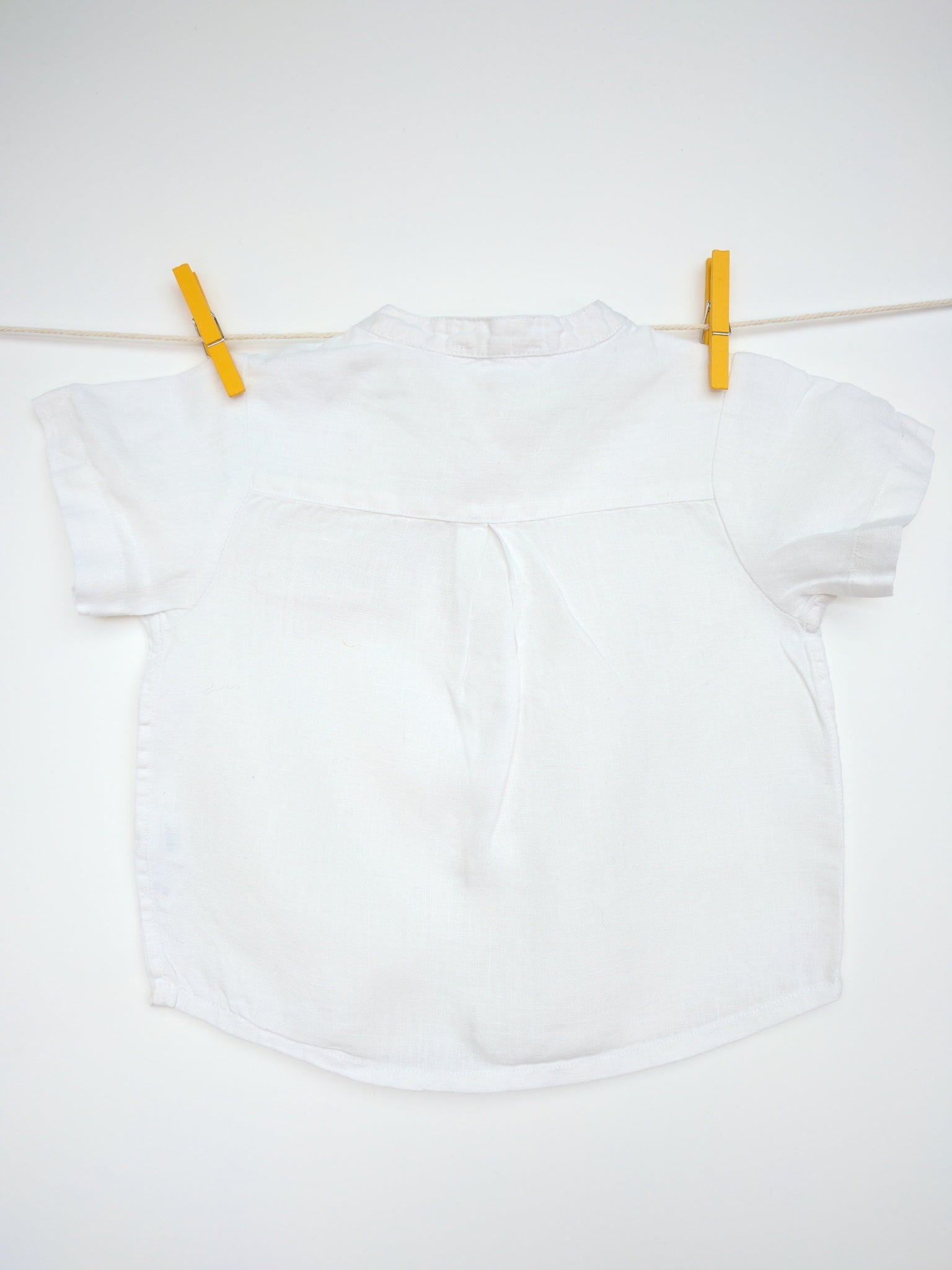 Chemise blanche manches courtes en lin