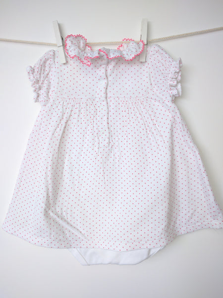 Robe body à pois rose