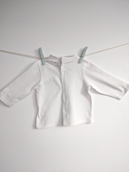 T-shirt manches longues blanc "be happy"