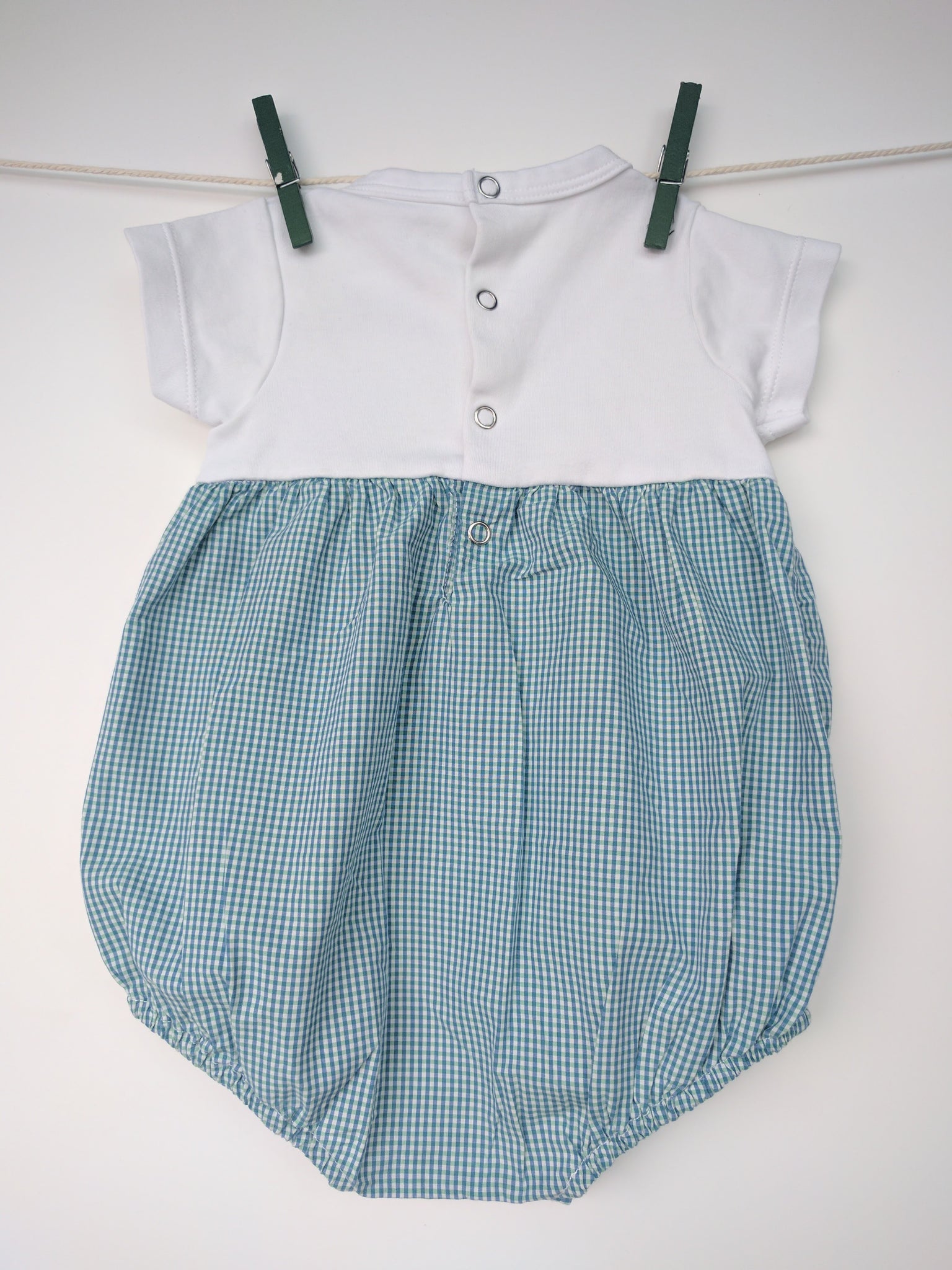 Bloomer à carreaux vert et blanc