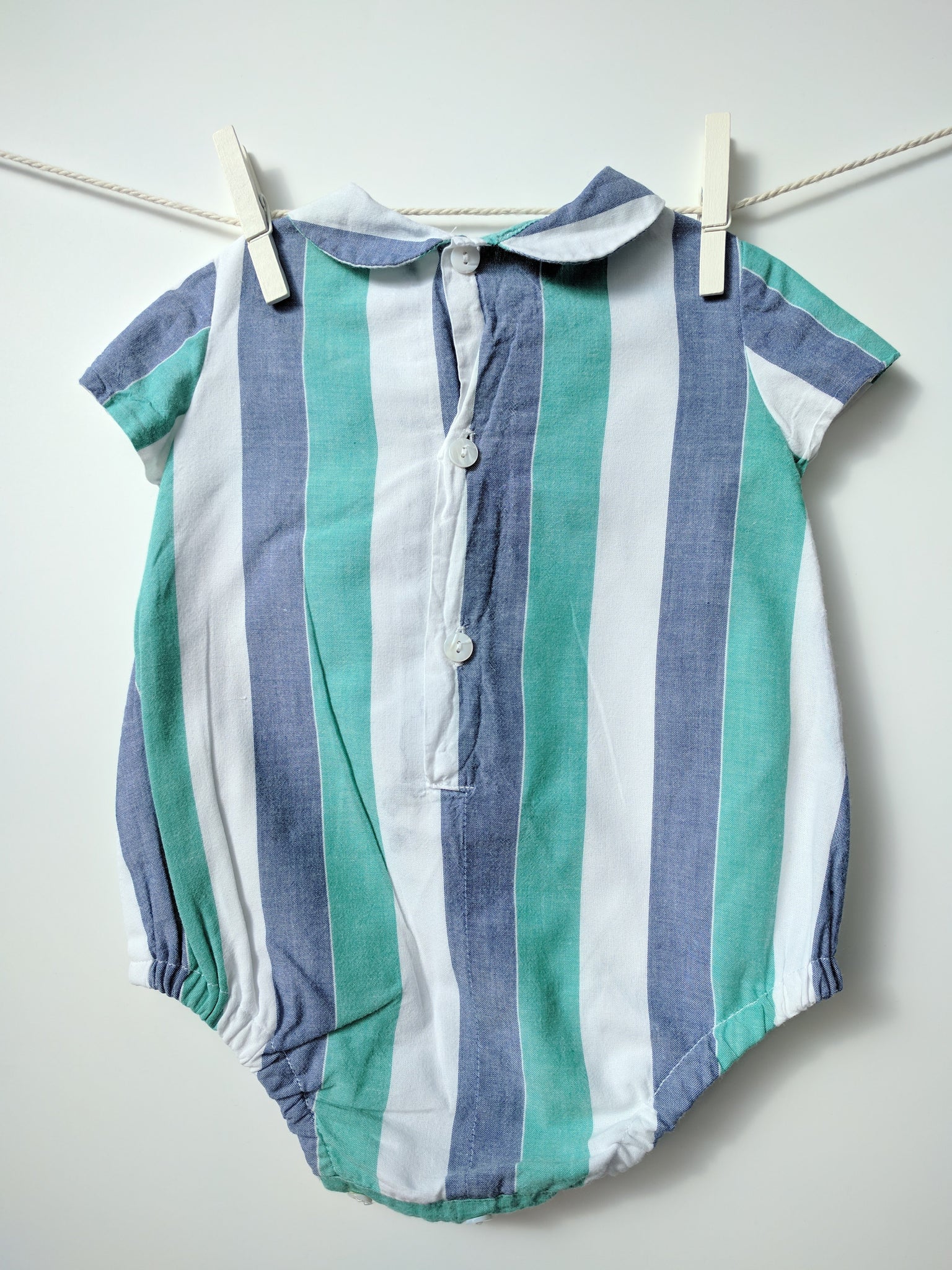 Bloomer à rayures vert, bleu et blanc
