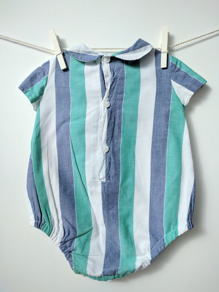 Bloomer à rayures vert, bleu et blanc