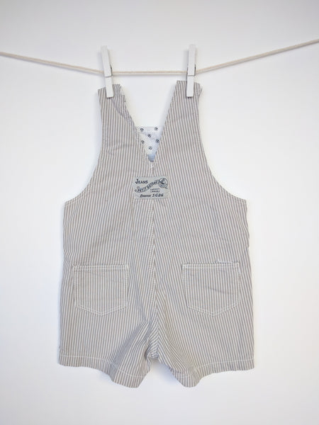 Salopette beige à rayures