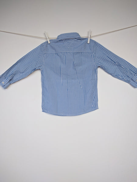 Chemise rayée bleu et blanc