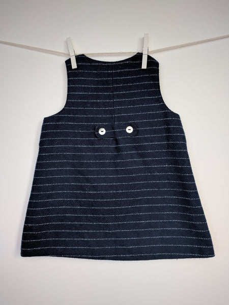 Robe en laine bleu marine