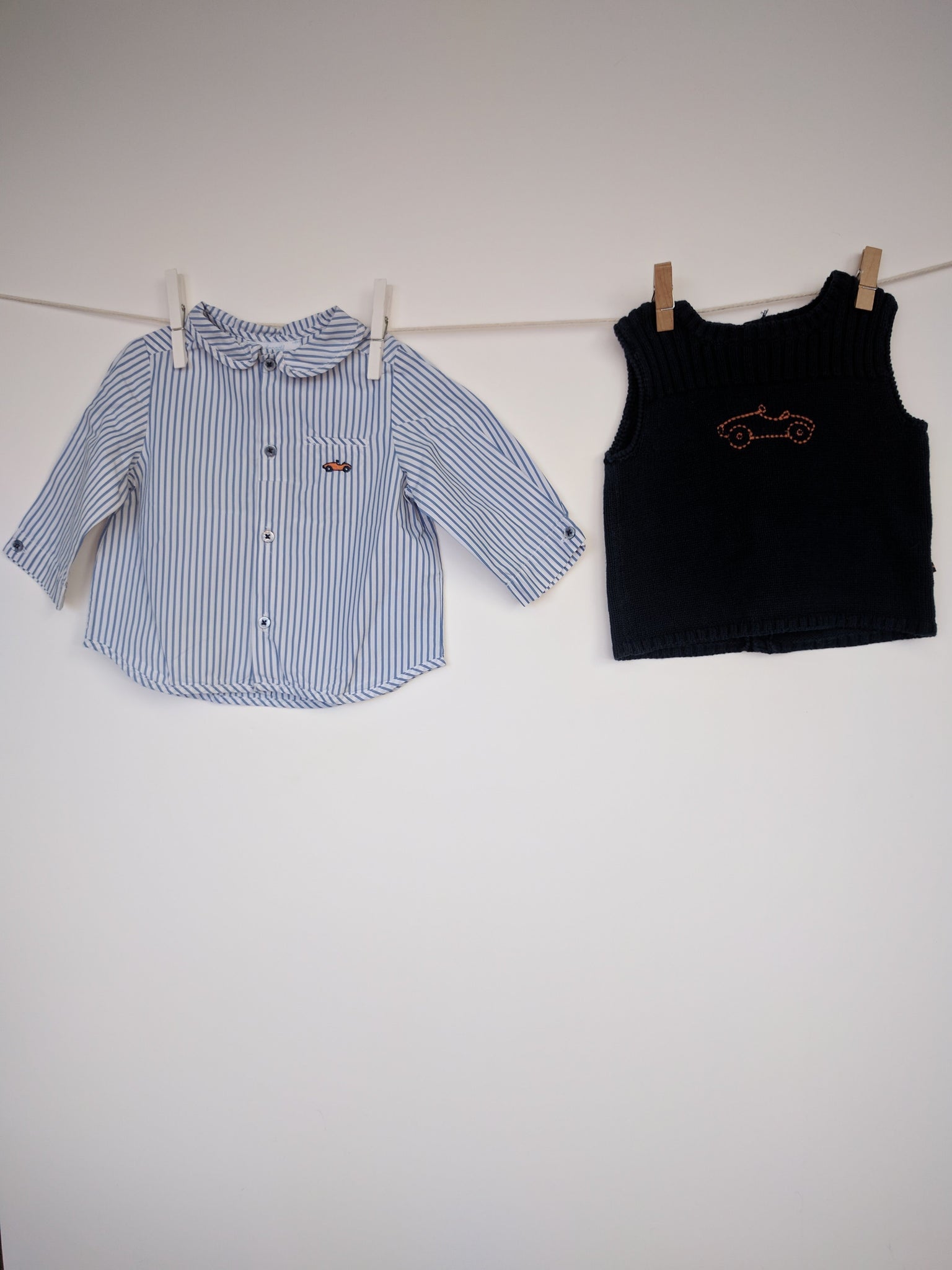 Ensemble chemise et pull sans manche
