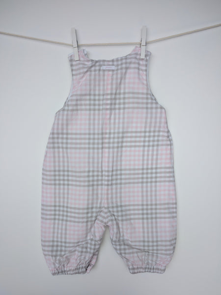 Combinaison longue à carreaux gros et rose