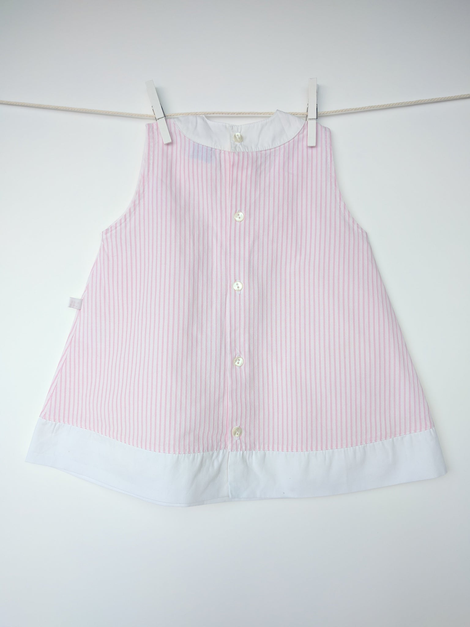 Robe rose et blanche made in France