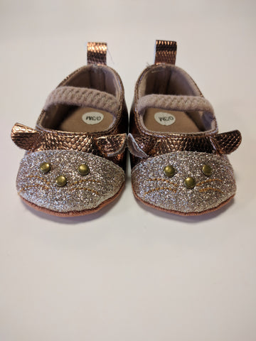 Chaussure 0-3 mois fille dorée petite souris