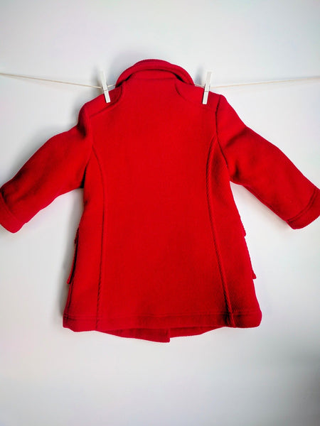Manteau rouge très chic en laine