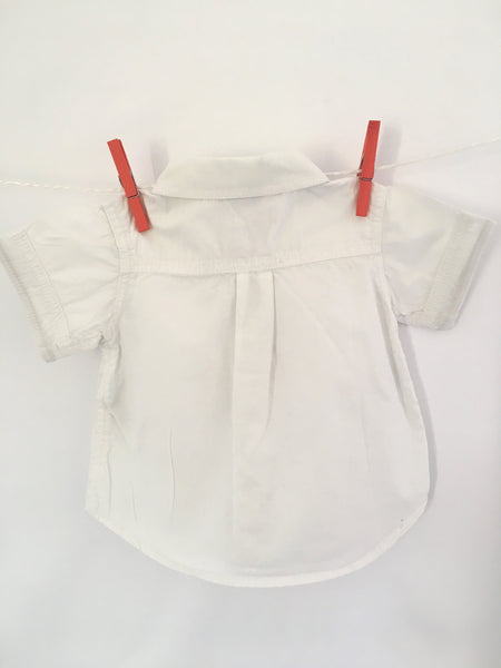 Chemise blanche à manches courtes