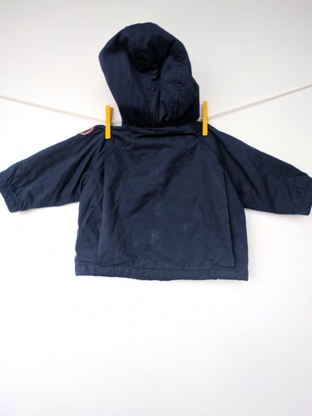 Manteau bleu marine doublé