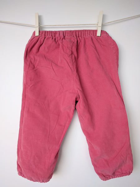 Pantalon velours rose