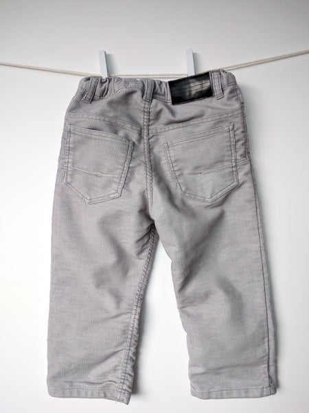 Pantalon velours gris