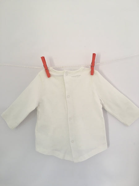 Tshirt blanc manches longues motif ours