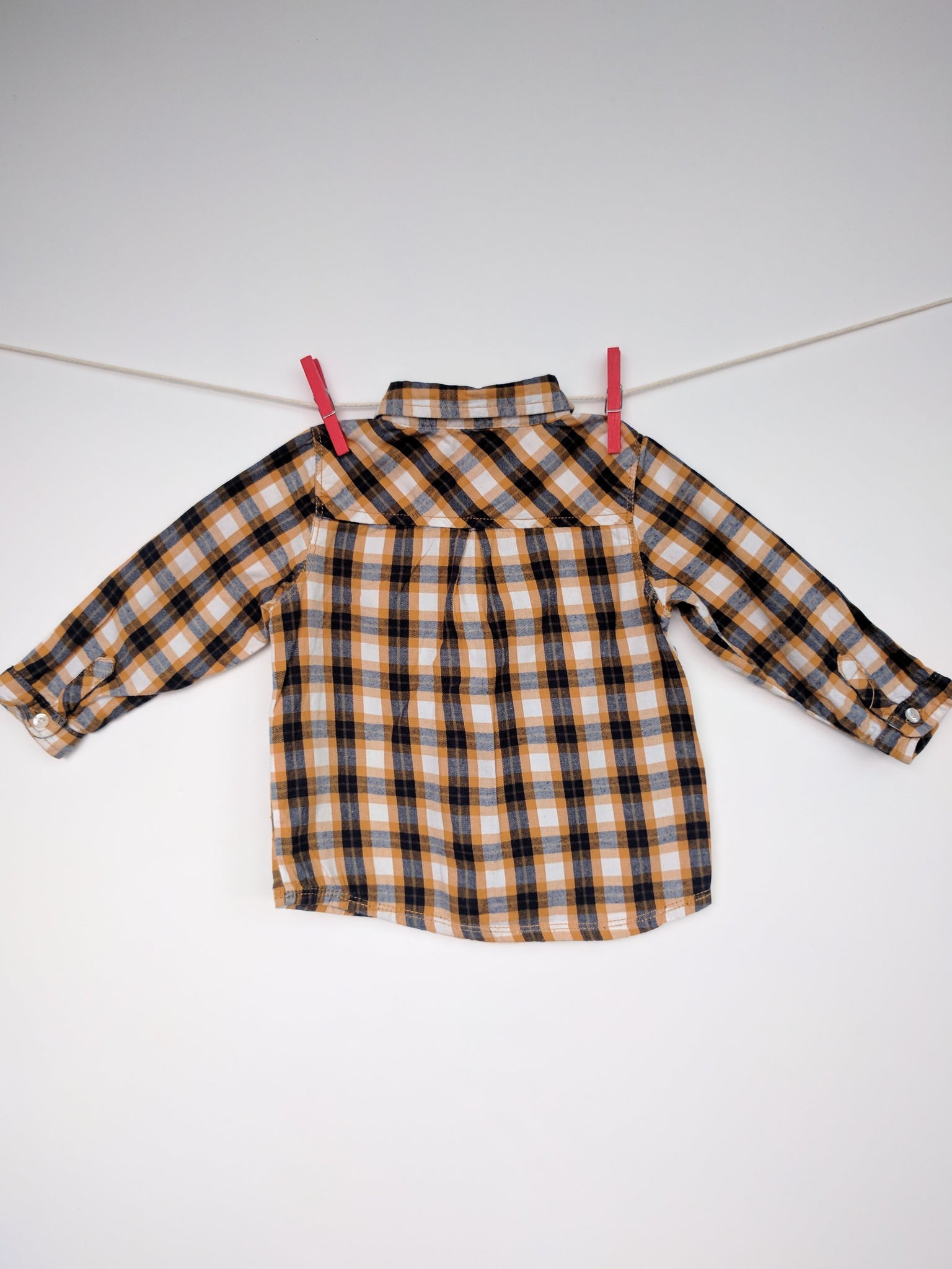 Chemise à carreaux jaune