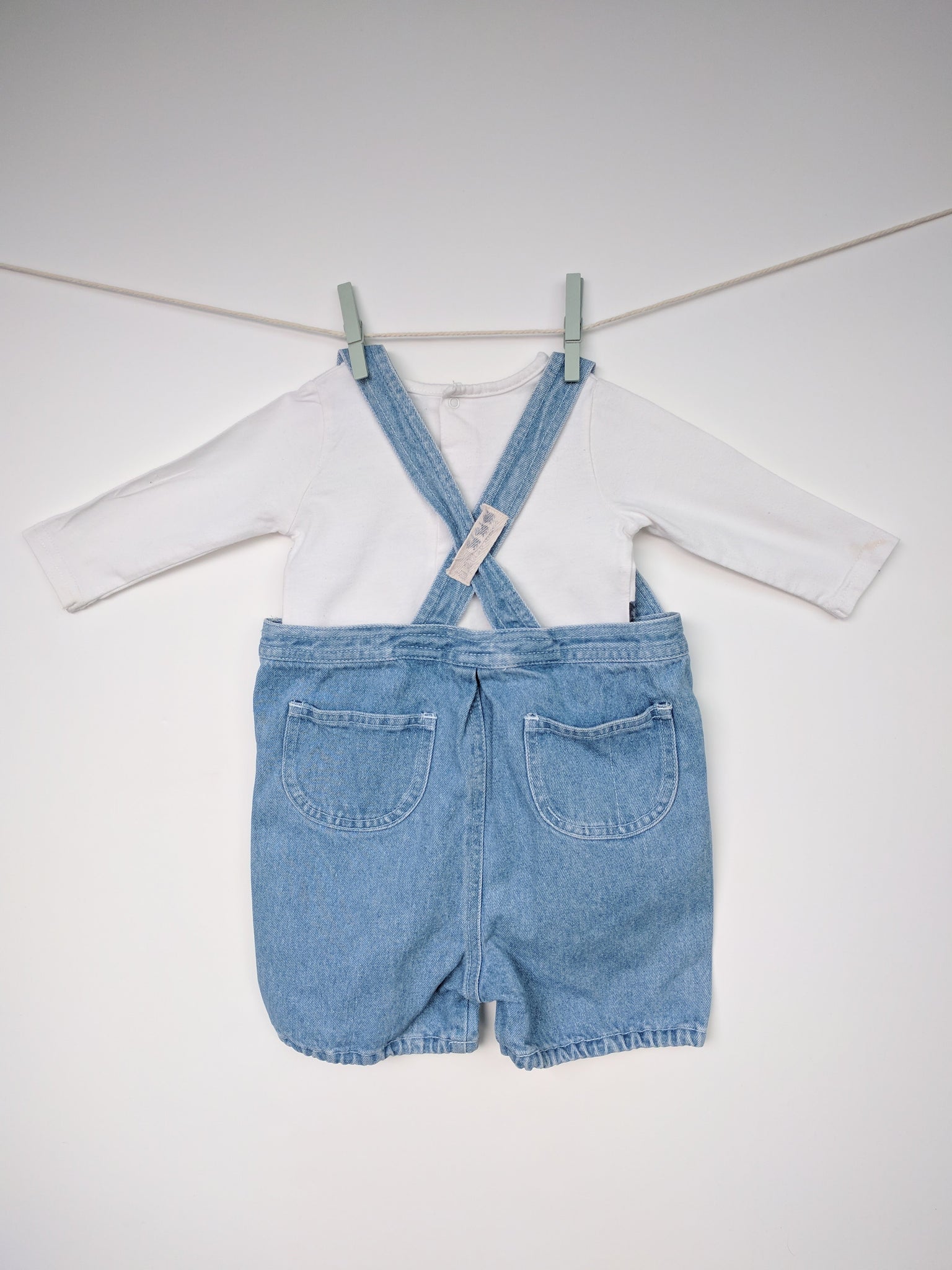 Salopette en jean clair