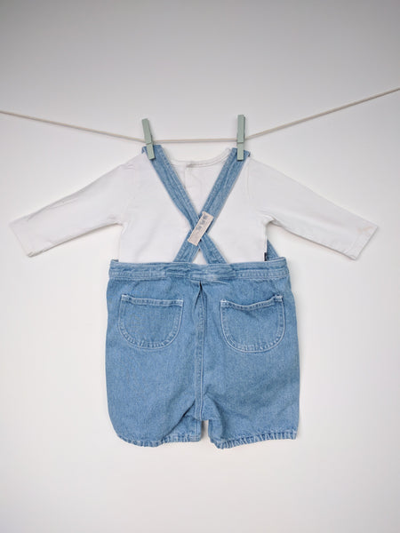 Salopette en jean clair