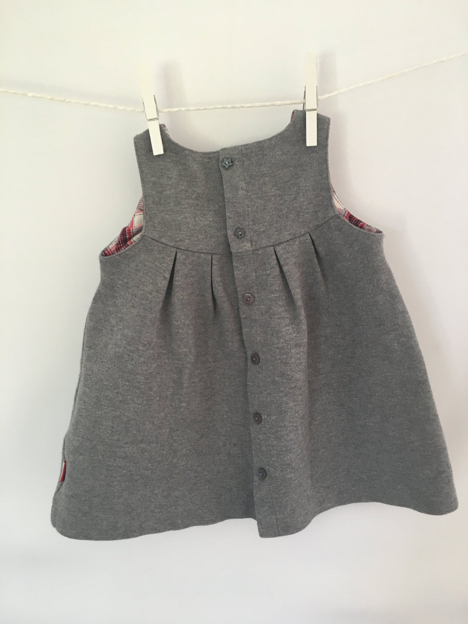 Robe hiver grise nœud