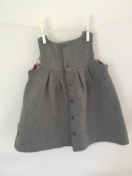 Robe hiver grise nœud