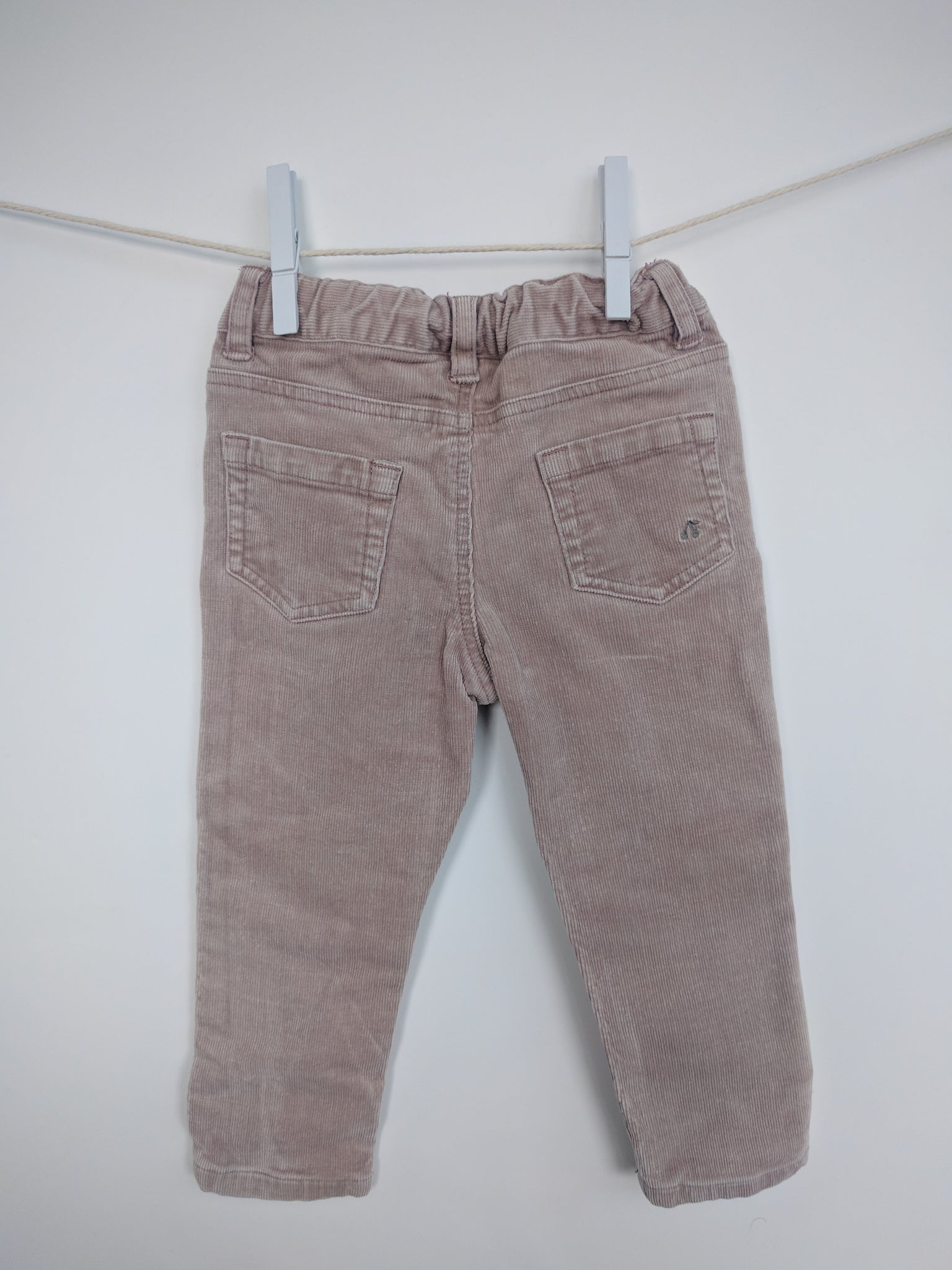 Pantalon touche velours marron