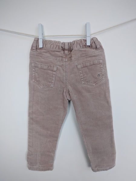 Pantalon touche velours marron