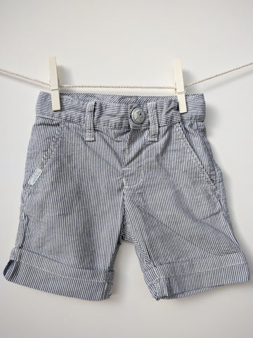 short IKKS garçon rayé bleu blanc 6 mois