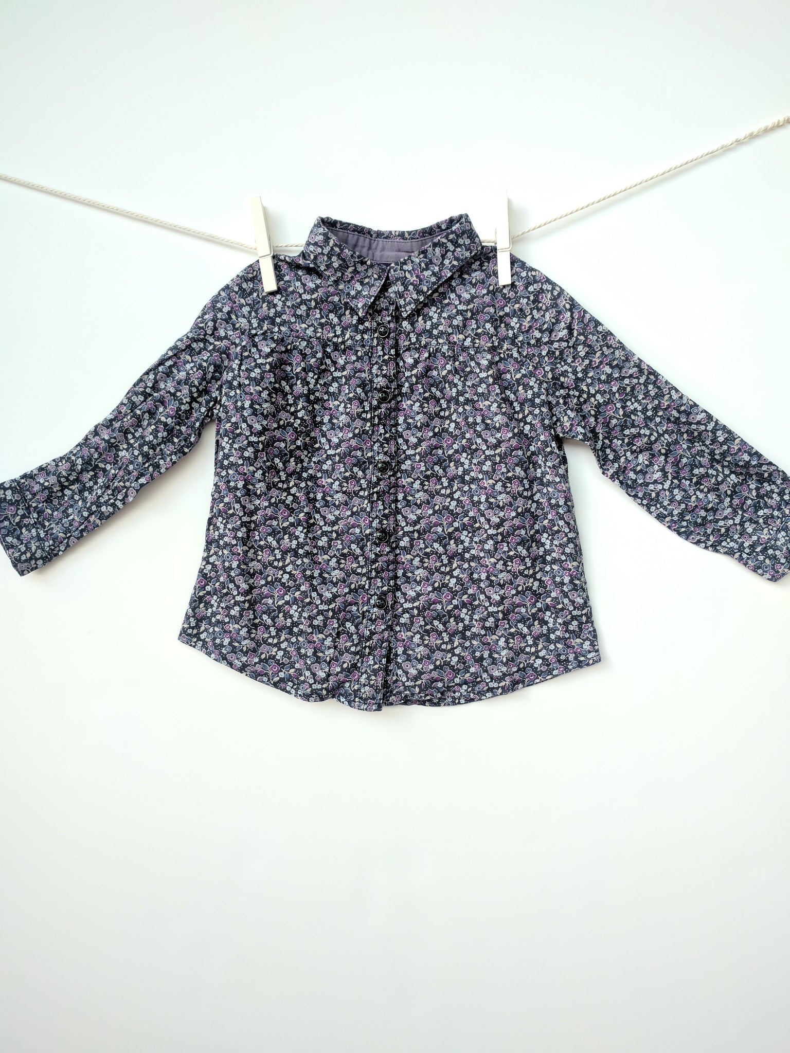 Chemisier tons violets fille 24 mois sergent major