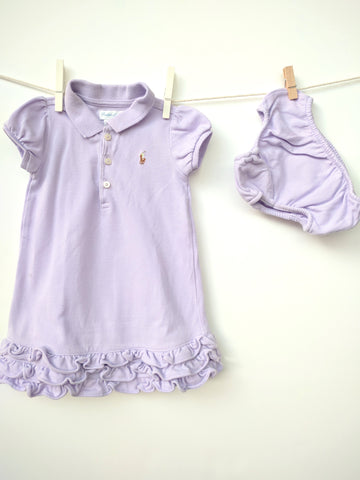 Robe violette Ralph lauren 9 mois bébé fille