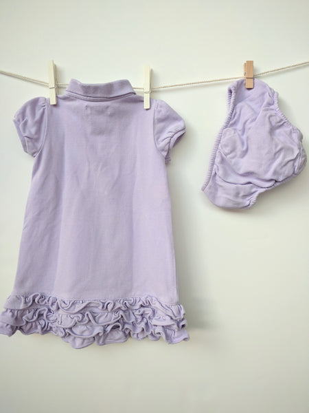 Robe Ralph Lauren violette avec culotte