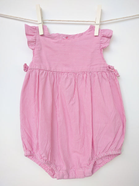 Combicourte rouge et blanche jacadi bébé fille 6 mois