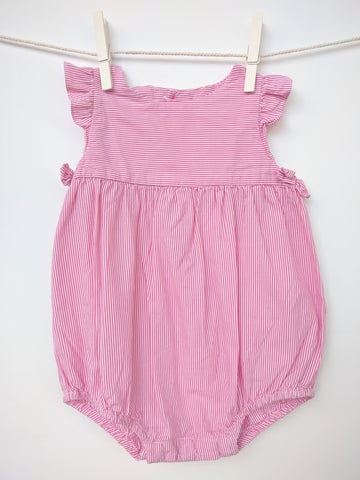 Combicourte rouge et blanche jacadi bébé fille 6 mois