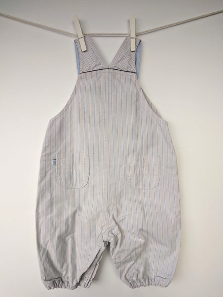 Salopette beige à rayures bleues Jacadi