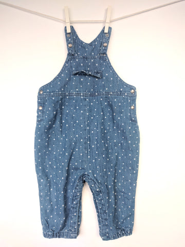 Salopette en jean étoilée 9 mois Vertbaudet bébé fille