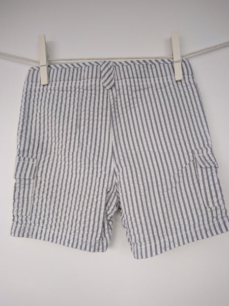 Short rayé gris et blanc Jacadi