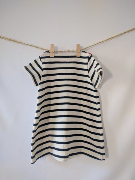 Robe marinière à manches courtes