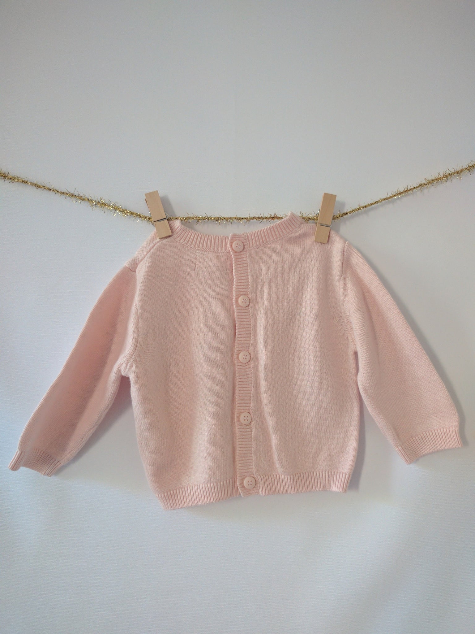 Gilet manche longue rose